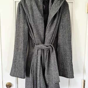 Women's Herringbone Wrap Coat